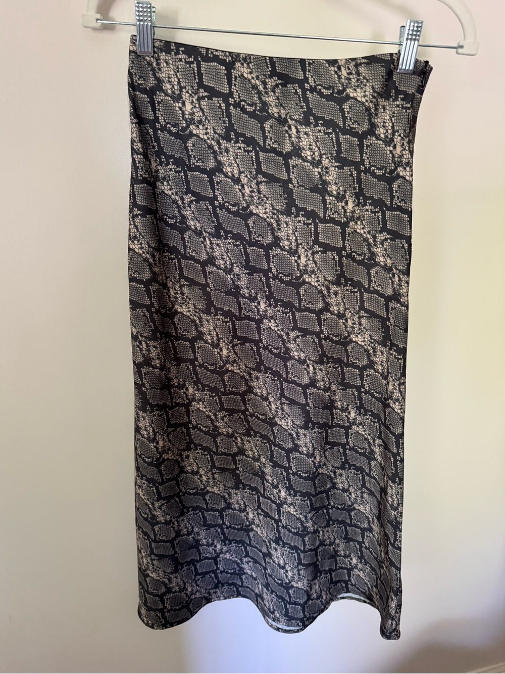 Urban Outfitters Snake Print Slip Midi Skirt